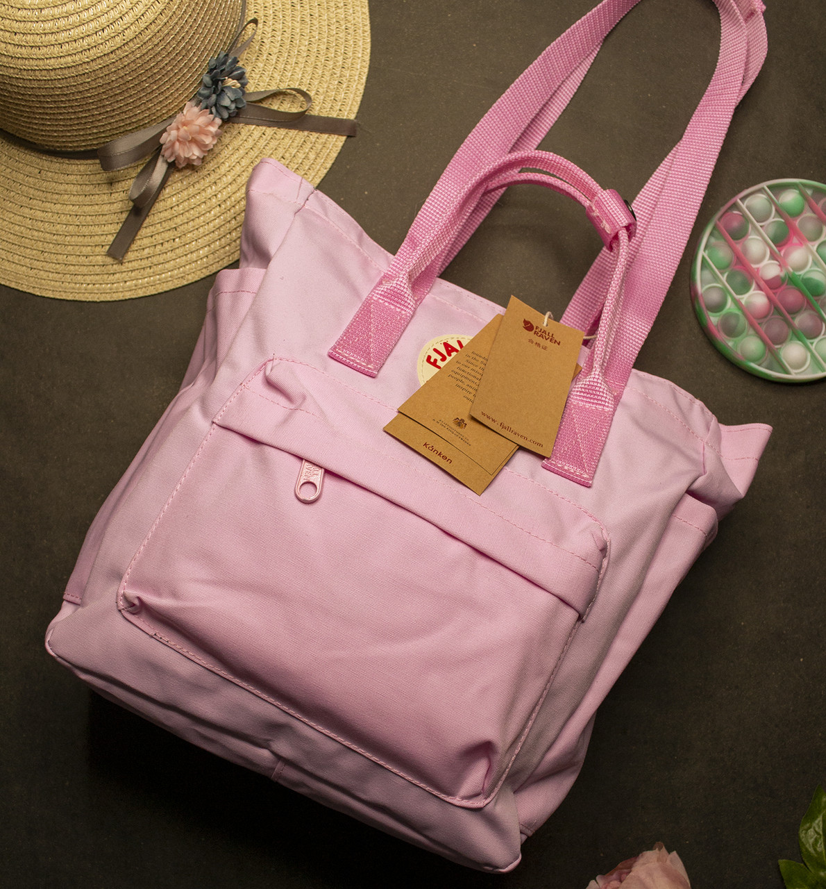 Сумка рюкзак Kanken жіноча рожевого кольору розмір 30х27х12 см