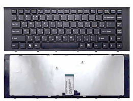 Клавіатура для ноутбука SONY VAIO VPC-EK, VPC-EG із фреймом RU чорна нова