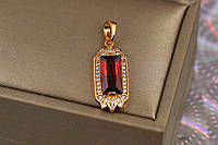 Кулон Xuping Jewelry рубиновый звон с красным камнем 2.3 см золотистый