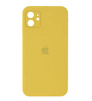 Чехол Silicone Case Square iPhone 11 Yellow (4)