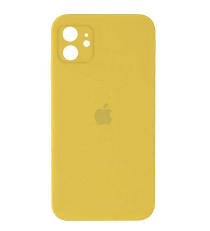 Чохол Silicone Case Square Protected Camera iPhone 12 Yellow (4), фото 1