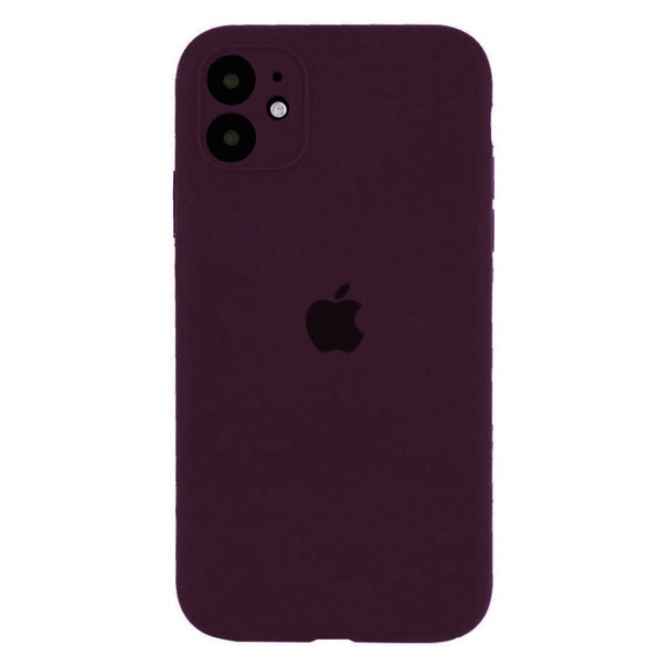 Чохол Silicone Case Square Protected Camera iPhone 11 Maroon (35)