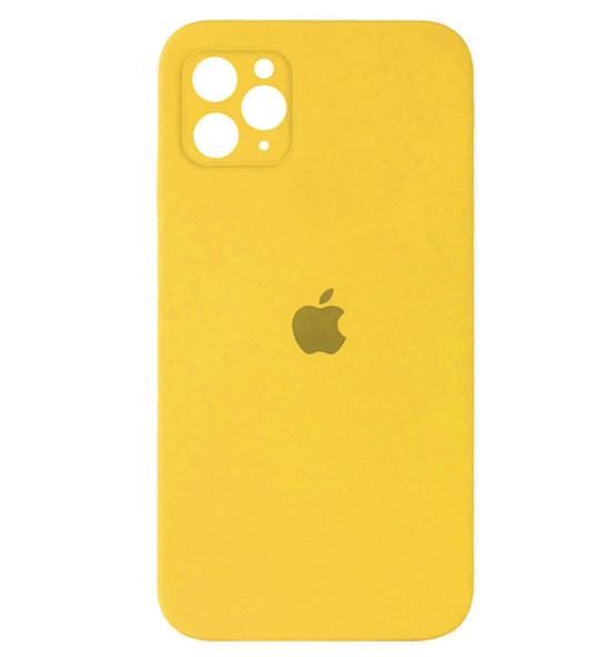 Чохол Silicone Case Square Protected Camera iPhone 12 Pro Yellow (4)