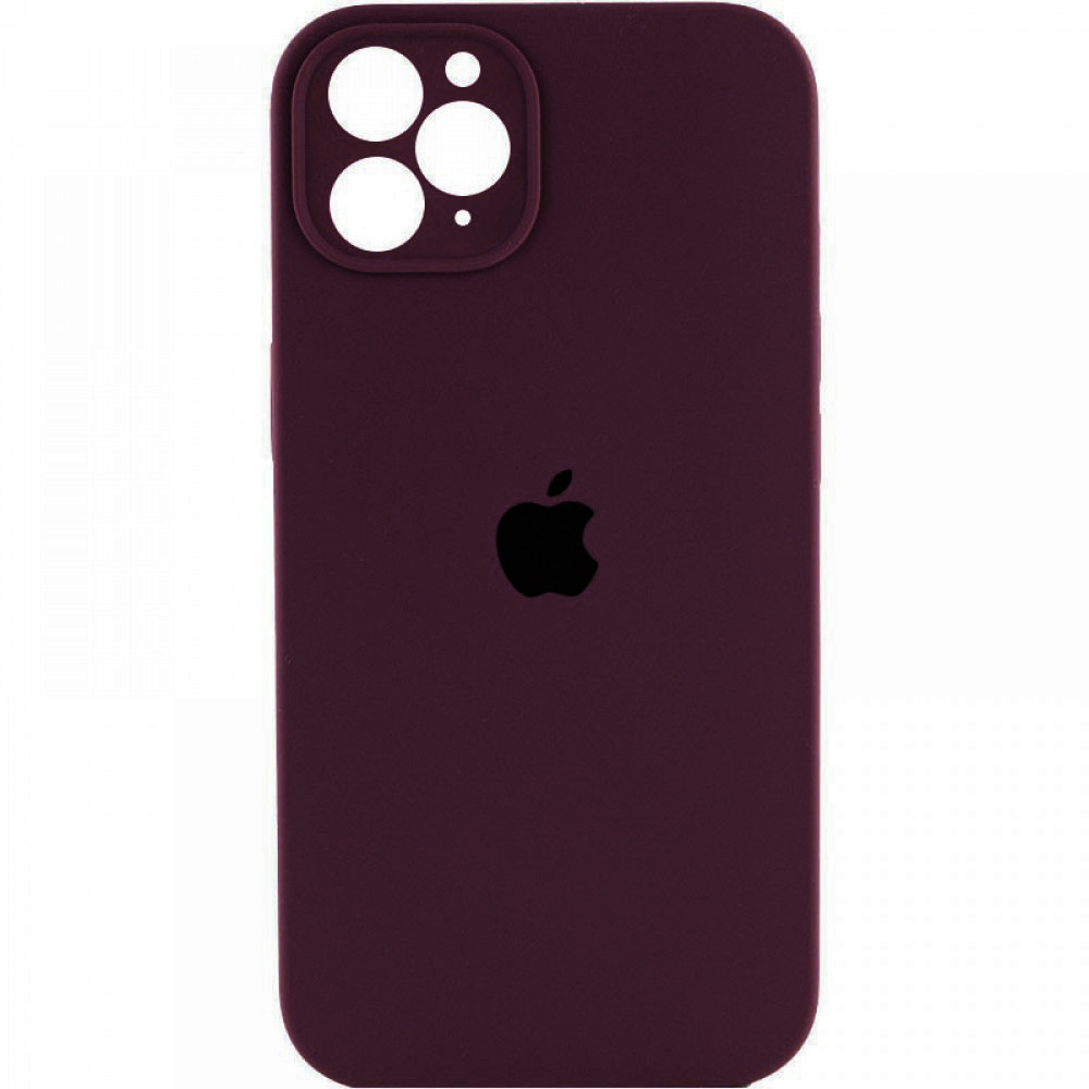 Чохол Silicone Case Square Protected Camera iPhone 12 Pro Maroon (35)