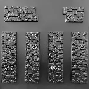 Пластикова форма штучного каменю для 3d панелей "Кирпич піксель" (форма для 3д панелей з абс пластику)