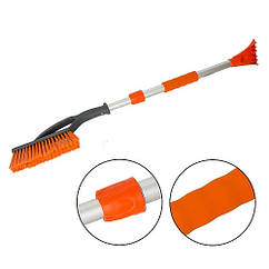 Щітка - скребок для снігу і льоду з телескопічною ручкою 90-120 см