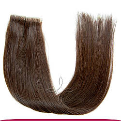 Волосся на Лентах з іммітацією Зрісту Волосся 45-50 см 100 грамів, Шоколад No03