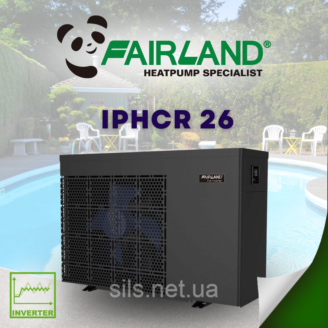 Тепловий насос Fairland IPHC300T інвертор, на басейн 130-260 м3, нагрівання/охолодження, 60 кВт, -7С, WiFi