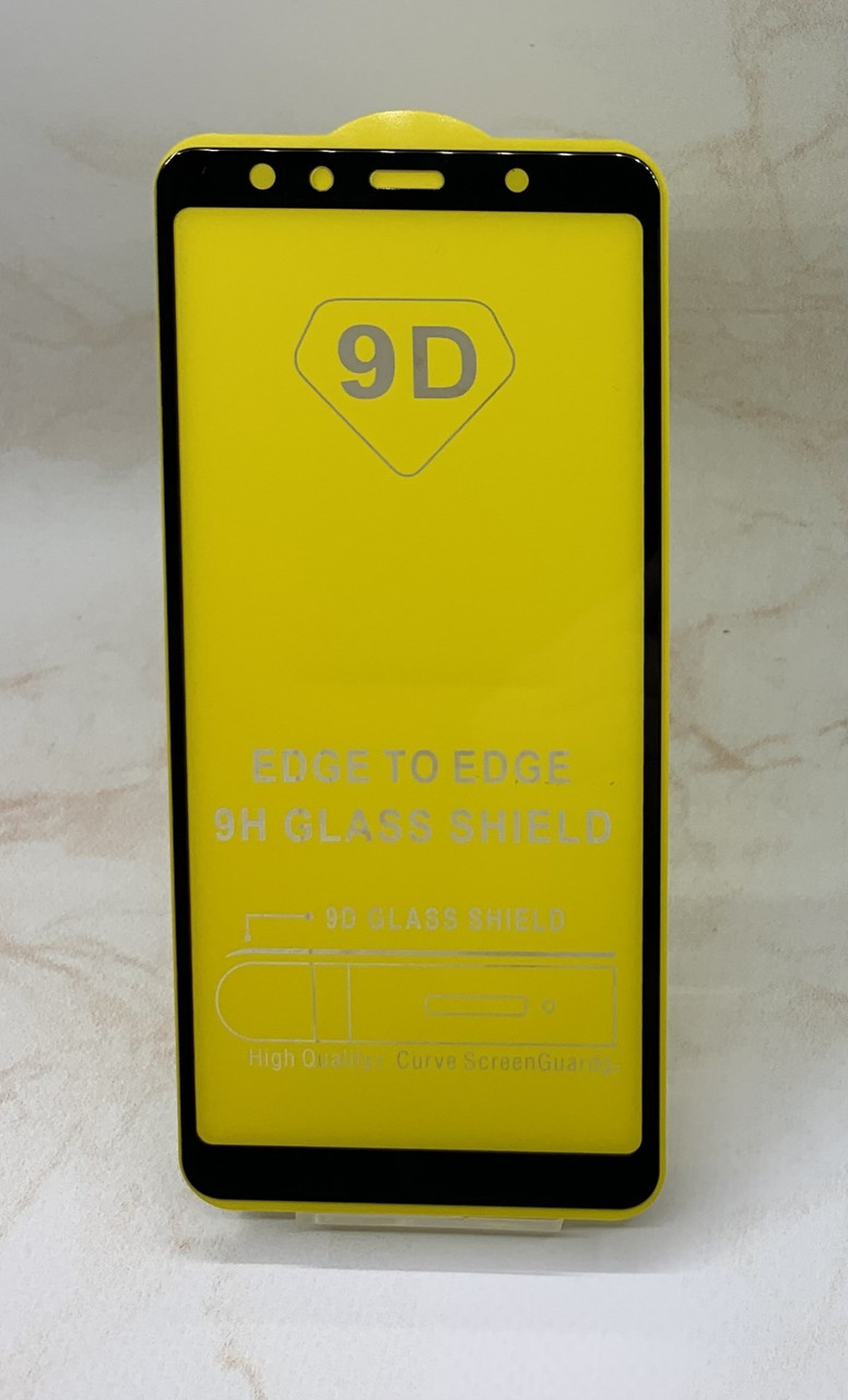 Скло захисне Full Glue для Samsung A750/A7 2018 в тех. упаковці- білий, фото 1