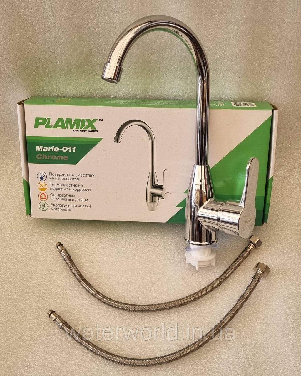 Змішувач для кухні на мийку PLAMIX Mario-011 CHROME із термопластику