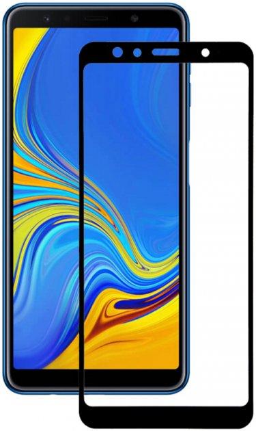 Скло захисне Full Glue для Samsung A750/A7 2018 в тех. упаковці- прозорий