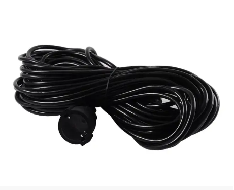 Садовий подовжувач НГ BLACK гніздо з захистом (папа+мама) ПВС (2х1,5) MAX 3кВт,медь 50м