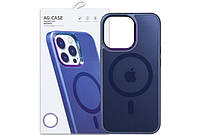 Чохол накладка "Magsafe AG Case" Iphone 13 Pro Blue