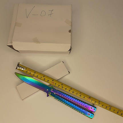 Ніж метелик gradient ribbed 22 см, фото 1