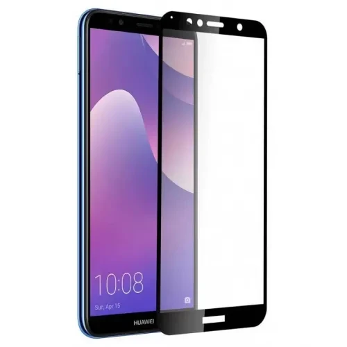 Скло захисне Full Glue Ultra Slim (18mm) для Huawei Y7 2018- чорний