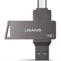 Флешка 32GB USAMS US-ZB199 Type-C OTG USB3.0 Grey ТР