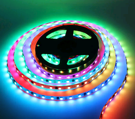 Світлодіодна стрічка адресна SMD 5050/60 12 V RGB TM-1903 IP20 Код.52411, фото 3