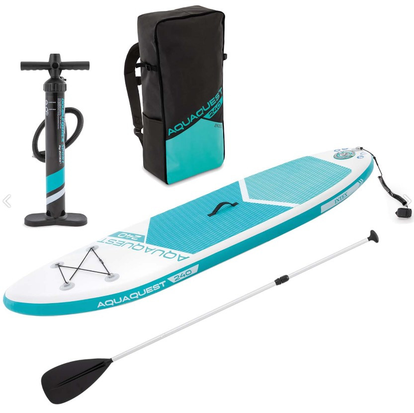 SUP- борд Intex 68241 Aqua Quest 244 x 76 x 13 cм з веслом, фото 1