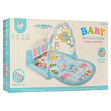 Розвиваючий Килимок для немовляти 211 з музичною панеллю підвіски музика на батарейках в коробці, фото 2