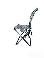 Стільчик риболовній зі спинкою посилений (46тир)d22 камуфляж