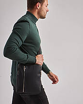 Чоловіча матова сумка планшет через плечо Vertical матова екошкіра, фото 2