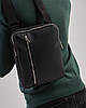 Чоловіча матова сумка планшет через плечо Vertical матова екошкіра, фото 3