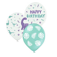 Латексные шарики "Happy Birthday dino" 12" 10шт/уп Belbal