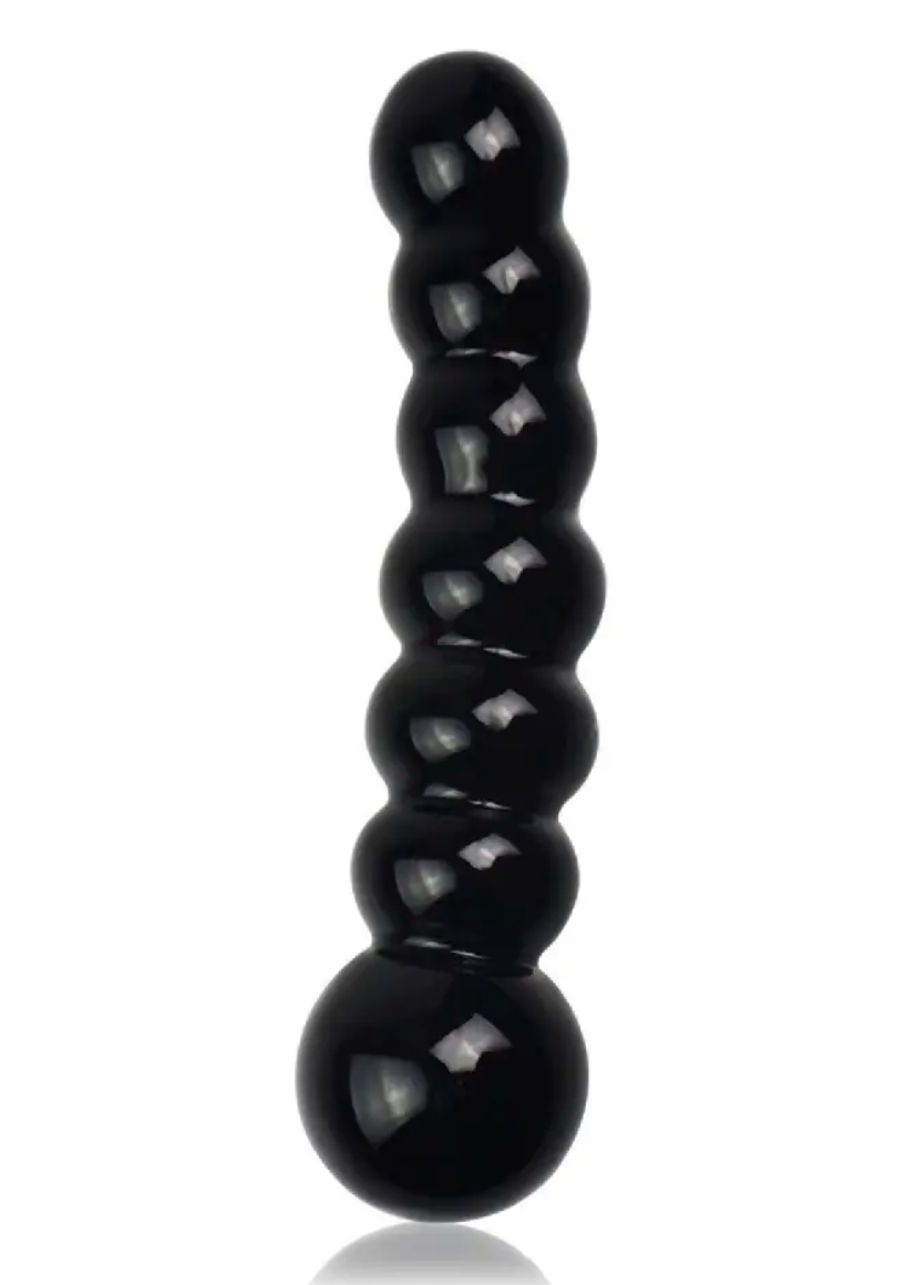 Фалоімітатор скляний 6,8" Glass Romanc Black, 17х3,6 см., фото 1