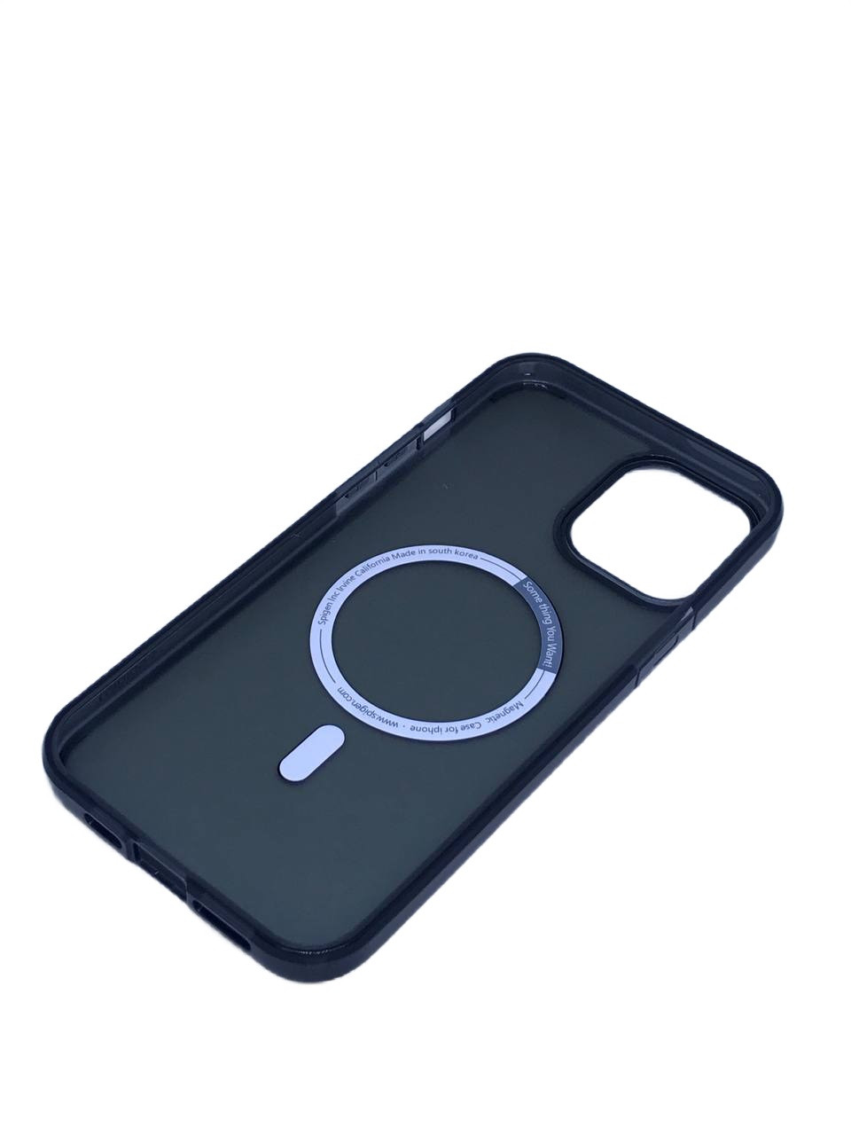 Купить Накладка "Magsafe Spigen" Iphone 12 Pro Max Clear Black, цена