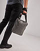 Чоловіча сіра сумка планшет через плечо Vertical екошкіра, фото 5