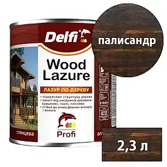 Лазур для дерева Delfi 2.3 л (Палісандр) стійкий захист деревини від шкідників