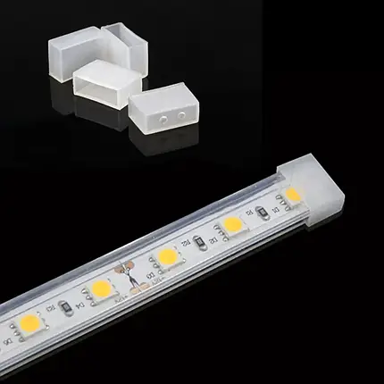 Заглушка для LED-стрічок 2835/5050/3014/5730. Силіконова заглушка для світлодіодних стрічок, фото 1