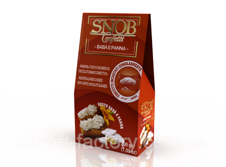 Мигдаль у глазурі Snob Confetti Baba e panna Ромова баба 200g, фото 1