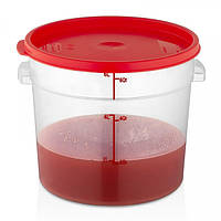 Круглий контейнер для зберігання продуктів 6 л з поліпропілену без кришки GastroPlast GRPP--006