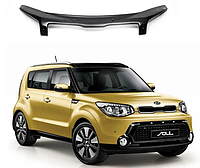 Дефлектор капота мухобойка на Kia Soul II 2013-2018 (Киа Соул) EuroCap