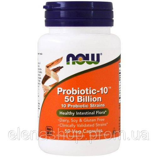 Купить Пробиотик NOW Foods Probiotic-10 50 billion 50 Veg Caps NOW ...