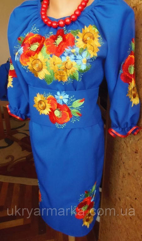 Жіноче вишите плаття "Небо"