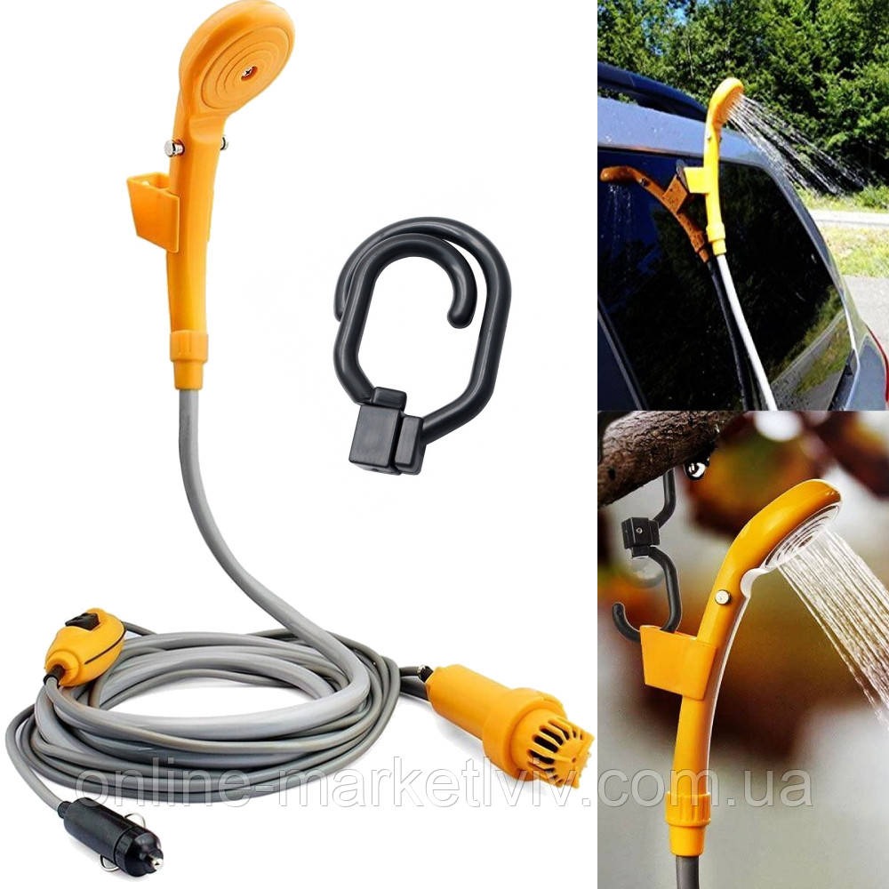 Автомобільний душ від прикурювача SHOWER SET AA2-2 / Портативний похідний душ / Туристичний автодуш, фото 1