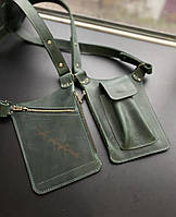 Портупея (сумка, для телефона та гаманця, кобура) зелена