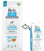 Brit Care GF Junior Large Breed Salmon & Potato 12 кг для щенков и молодых собак больших пород с лосос