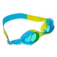 Детские очки для плавания Сине-желтый очки для бассейна детские с берушами, плавательные очки (TI)
