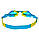Дитячі окуляри для плавання Синьо-жовтий окуляри для басейну дитячі з берушами, окуляри для плавання, фото 3