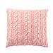 Чохол для подушки в'язаний Ohaina коси Ohaina 40x40 Peach, фото 3