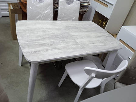Стіл обідній Честер Fusion Furniture, колір  Урбан лайт + білий, фото 2