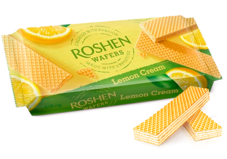 Вафлі Roshen Wafers лимон 216г