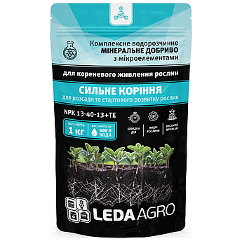 Добриво Сильне коріння, добриво для розсади 1 кг NPK 13-40-13+ТЕ