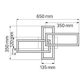 Світлодіодна люстра CONCORDE 24W 4000K чорний, фото 3