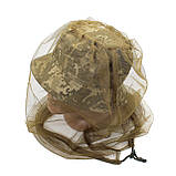 Москітна сітка на голову із затяжкою Захисна анти-москітна сітка накомарник для головних уборів, фото 5