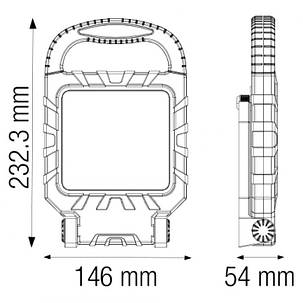 Прожектор світлодіодний переносний "PROPORT-20" 20 W 6400 K, фото 3