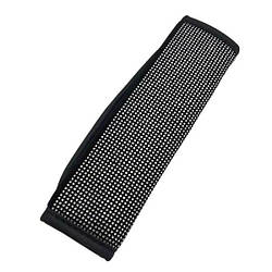 Чохол на ремінь безпеки з оксамиту з білими стразами